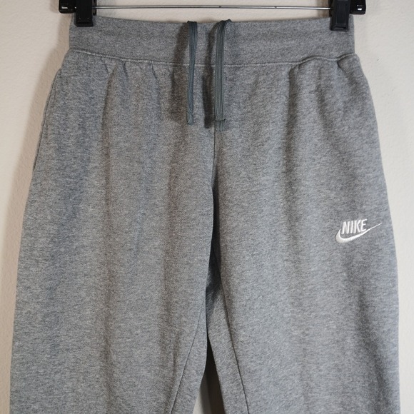 Nike Joggers Sweatpants Fleece Sportswear Club Mid Rise Gray Women Sz Med - PC65 - Picture 3 of 7
